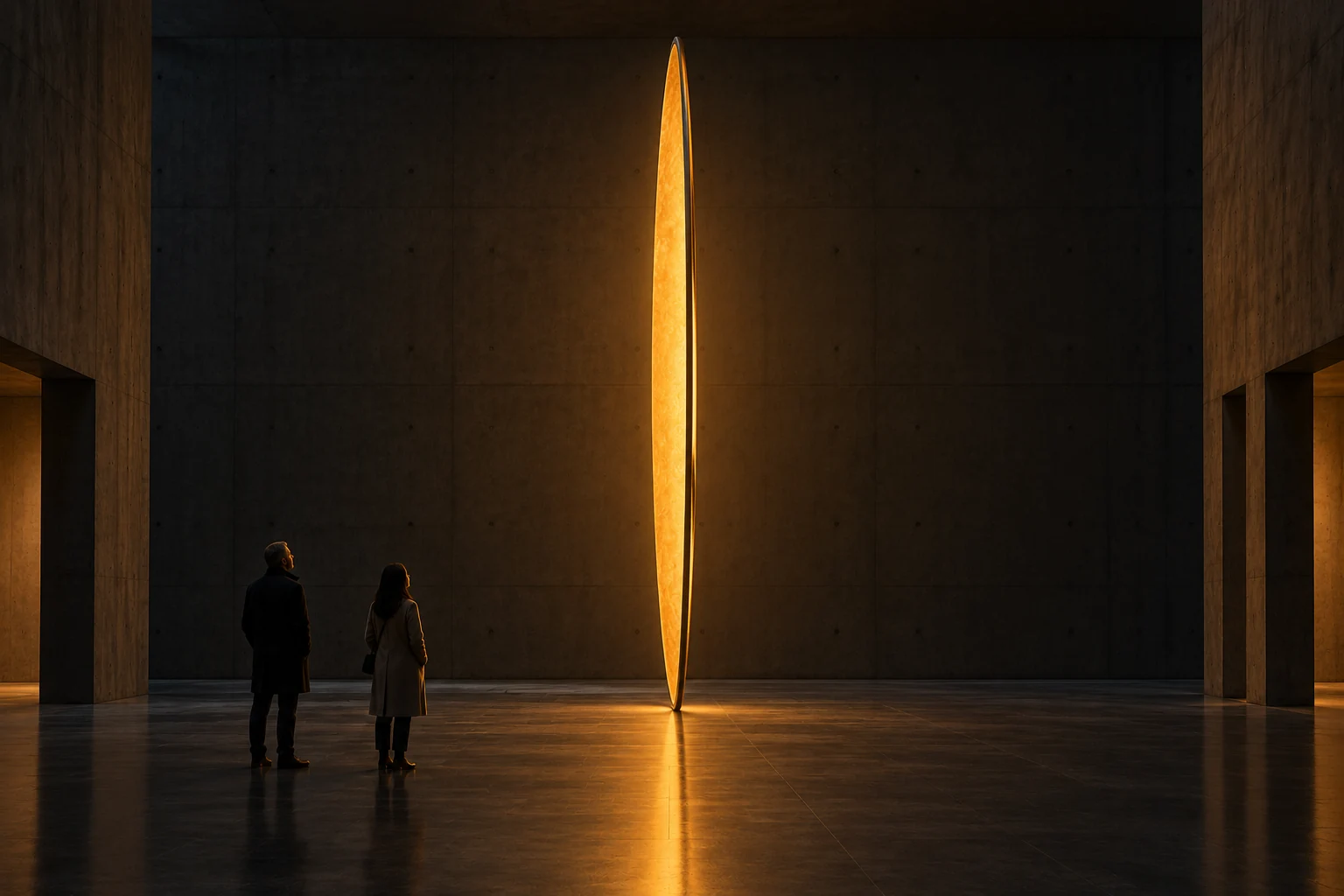 The same disc viewed edge-on becomes a thin line of light