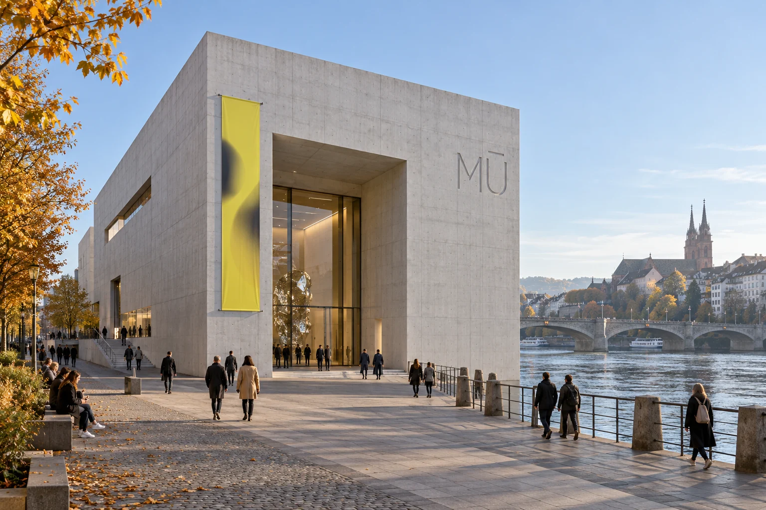 Architectural vision for MŪ on the Rhine in Basel
